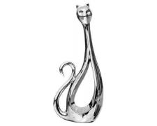 Platinum Tall Cat Sculpture