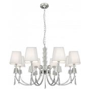 Portico Chrome 8 Light Fitting With Crystal Drops