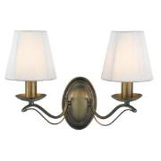 Andrettie Antique Brass 2 Light Wall Lamp