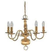 Flemish Antique Brass 5LT Ceiling Light