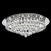 Hanna Chrome Flush Crystal Ball 8 Light Ceiling Light