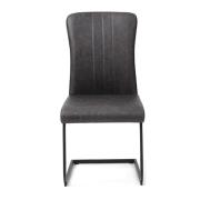 Duplex PU Dining Chair In Antique Grey