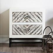 Orphee Wooden Bedside Cabinet With Metal Frame In White