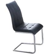 Paris Faux Leather Dining Chair In Black