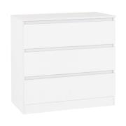 Mcgowan Wooden Chest Of Drawers In White With 3 Drawers