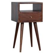 Tufa Wooden Petite Bedside Cabinet In Cherry