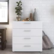Perkin Wooden Chest Of 4 Drawers In White
