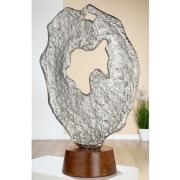 Volante Aluminium Sculpture In Silver And Brown