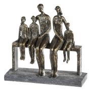 We Are Family Poly Design Sculpture In Antique Bronze And Grey