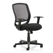 Mave Task Black Back Office Chair With Black Seat