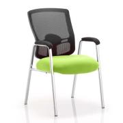 Portland Straight Leg Visitor Chair With Myrrh Green Seat