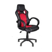 Dayton Faux Leather Gaming Chair In Black And Red