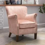 Harlow Velvet Upholstered Vintage Armchair In 