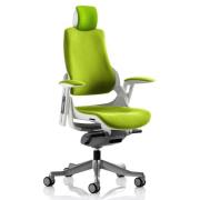 Zure Executive Headrest Office Chair In Myrrh Green