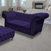 Izu Plush Velvet 2 Seater Sofa In Ameythst