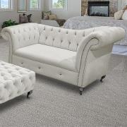 Izu Plush Velvet 2 Seater Sofa In Cream