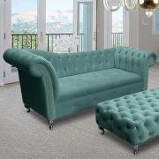 Izu Plush Velvet 3 Seater Sofa In Seaspray