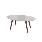 Teramo Coffee Table In Champagne High Gloss And Metal Legs