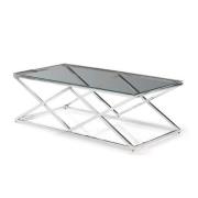 Vauxhall Clear Glass Coffee Table With Chrome Frame