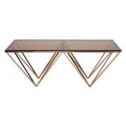 Alluras Coffee Table With Champagne Metal Legs