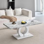 Halo High Gloss Coffee Table In Magnesia Marble Effect