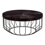 Kensick Round Wooden Coffee Table In Black