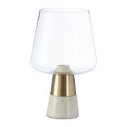 Edisot Glass Shade Table Lamp With Iron And Marble Base