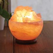 Trox Bowl Design Salt Table Lamp In Orange