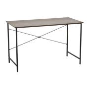 Bradken Dark Oak Wooden Laptop Desk With Black Metal Frame