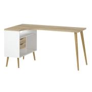 Oklo 2 Drawers Computer Desk In White And Oak