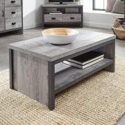 Balcombe Wooden Coffee Table In Grey With Undershelf