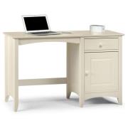 Caelia Wooden Computer Desk In Stone White