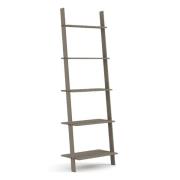 Consett Wooden Ladder Shelving Unit In Grey And Oak