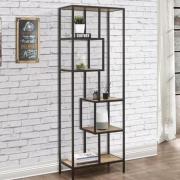 Urbana Wooden Tall Shelving Unit In Rustic