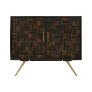 Sutra Wooden Sideboard With Warm Gold Legs In Brown