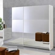 Abby 2 Mirrored Doors Wooden Wardrobe In White