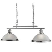 Bistro 2 Light Ceiling Bar In Satin Silver