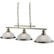 Bistro 3 Light Ceiling Bar In Antique Brass