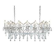 Beautiful Clear Crystal Light Pendant Bar In Chrome