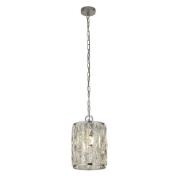 Bijou Wall Hung 1 Pendant Light In Chrome With Crystal Glass