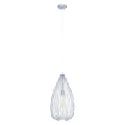 Lavish Iron Teardrop Pendant Light In Silver