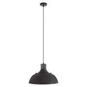 Brookon Round Metal Shade Pendant Light In Grey