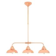 Jaspro 3 Steel Shades Pendant Light In Copper