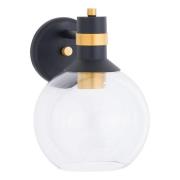 Larsen Globe Wall Pendant Light In Black And Brass