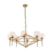 Abita 8 Bulbs Geo Pendant Light In Gold