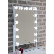 Hollywood Large Swivel Dressing Mirror In White High Gloss Frame