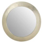 Casa Round Wall Mirror In Pewter Metal Frame