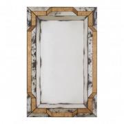 Raze 3D Design Wall Mirror In Antique Silver And Gold Frame