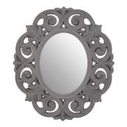 Astoya Scroll Design Wall Mirror In Antique Grey