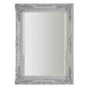 Cavolt Rectangular Wall Bedroom Mirror In Antique Silver Frame